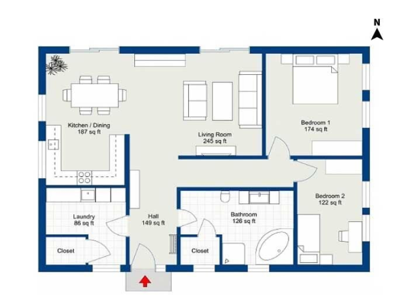 Open floor plan